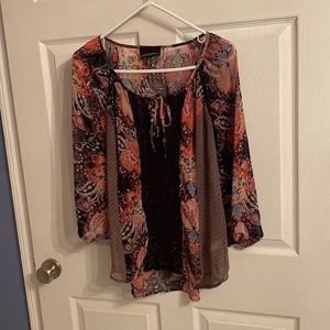 Cynthia Rowley medium paisley and lace tunic.